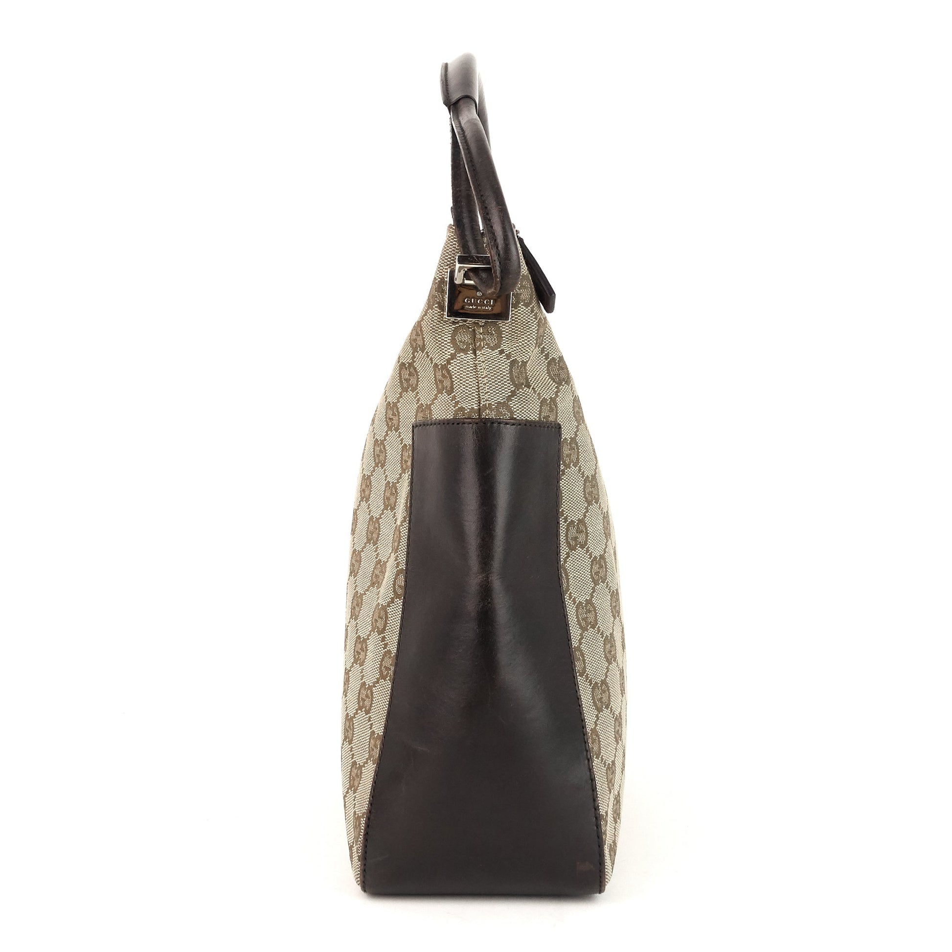 Gucci GG Canvas and Leather Shoulder Bag