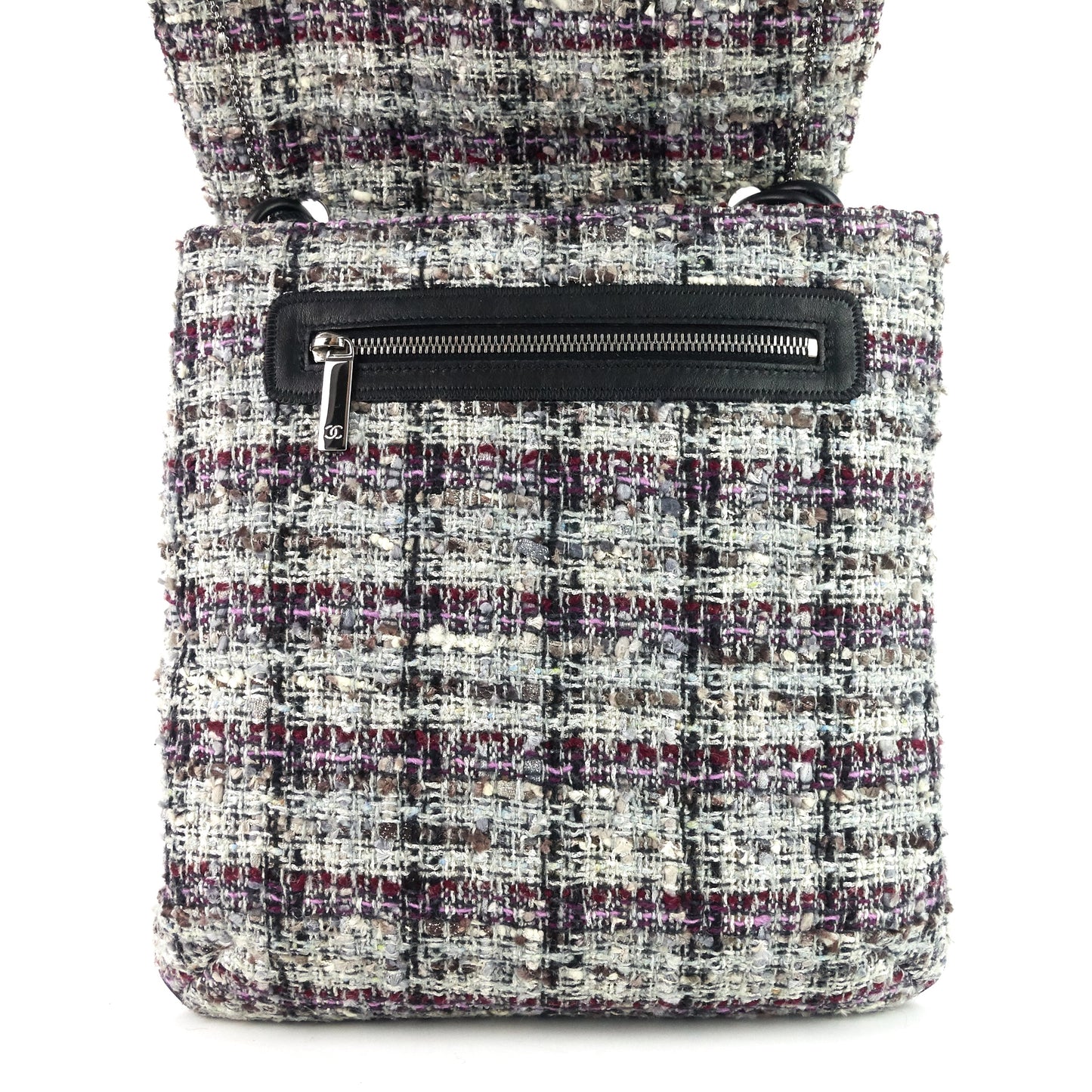 Chanel Floral AppliquÃ© Tweed Messenger Bag