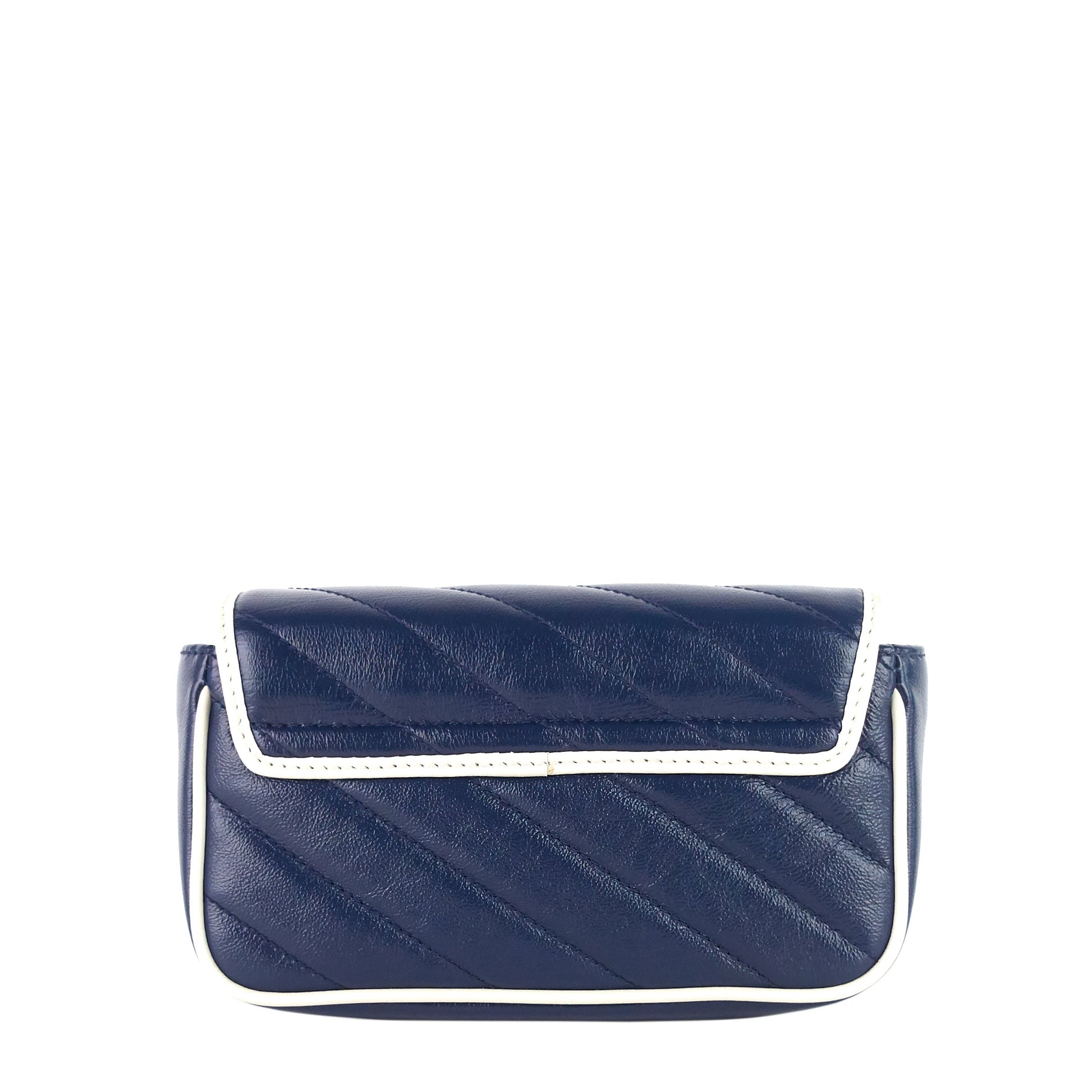 Gucci GG Marmont Diagonal Torchon Super Mini Leather Bag