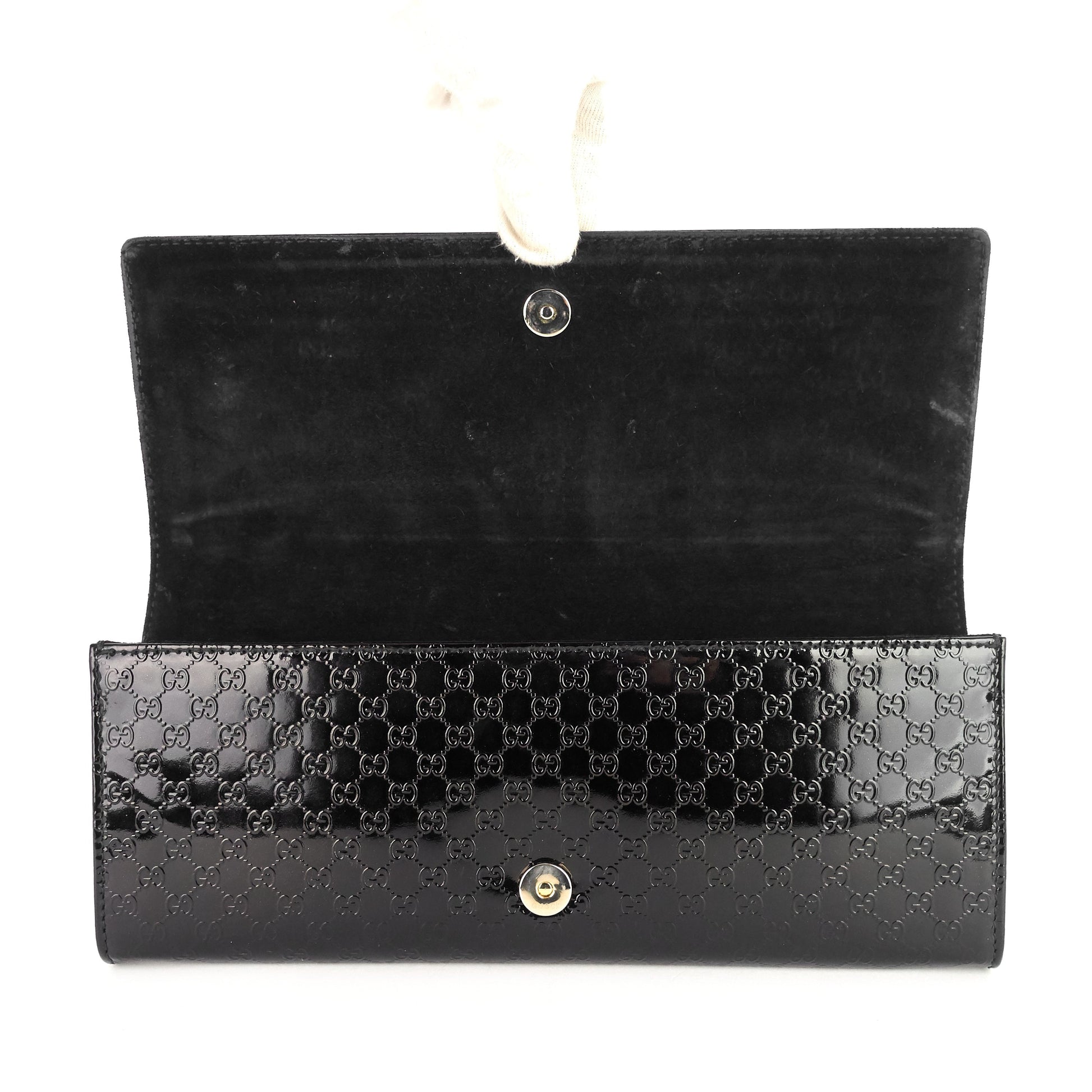 Gucci Micro-Guccissima Patent Leather Broadway Clutch Bag