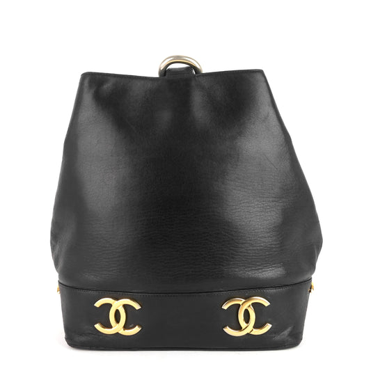 Chanel Lambskin CC Bucket Bag