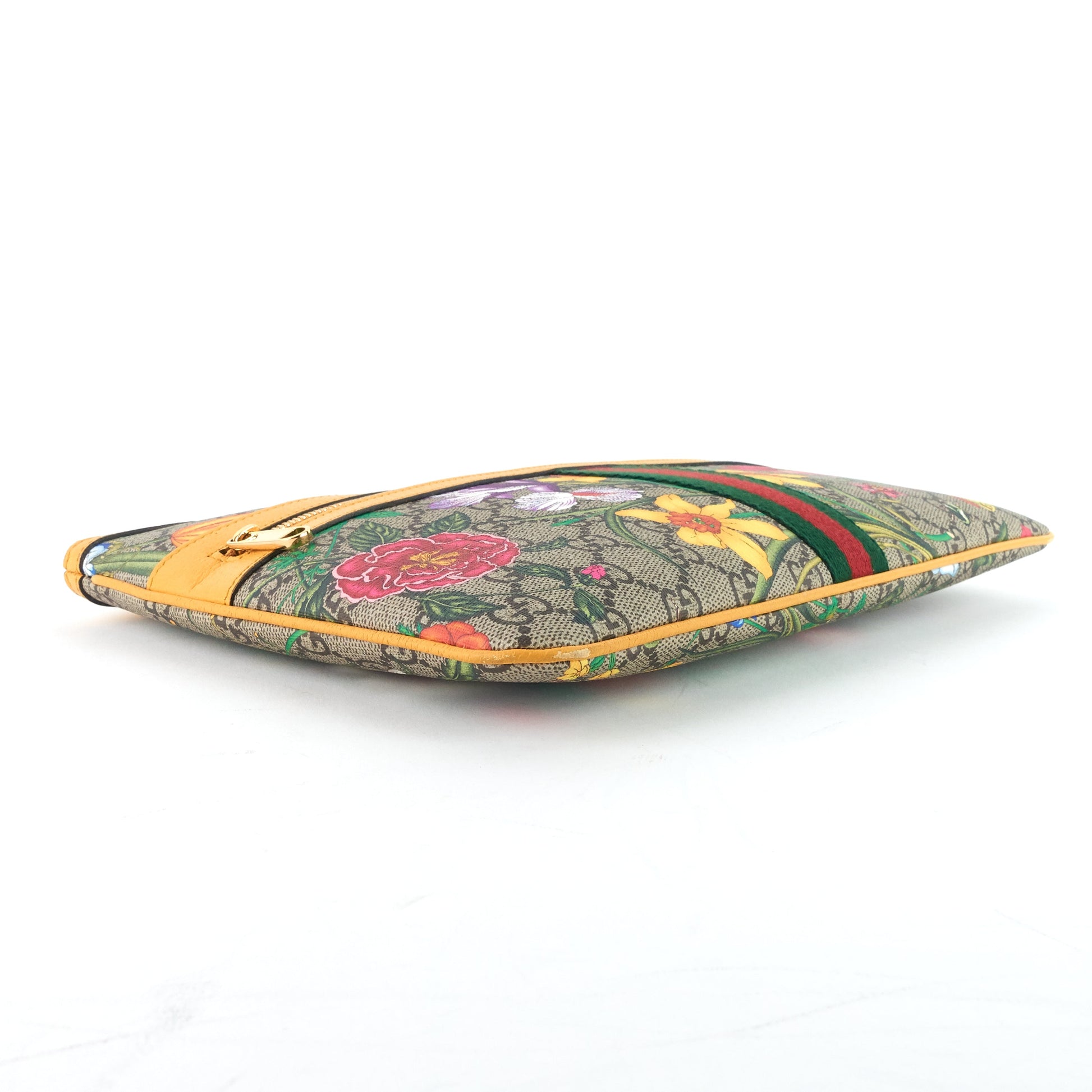 Gucci Ophidia Floral GG Supreme Large Clutch Bag