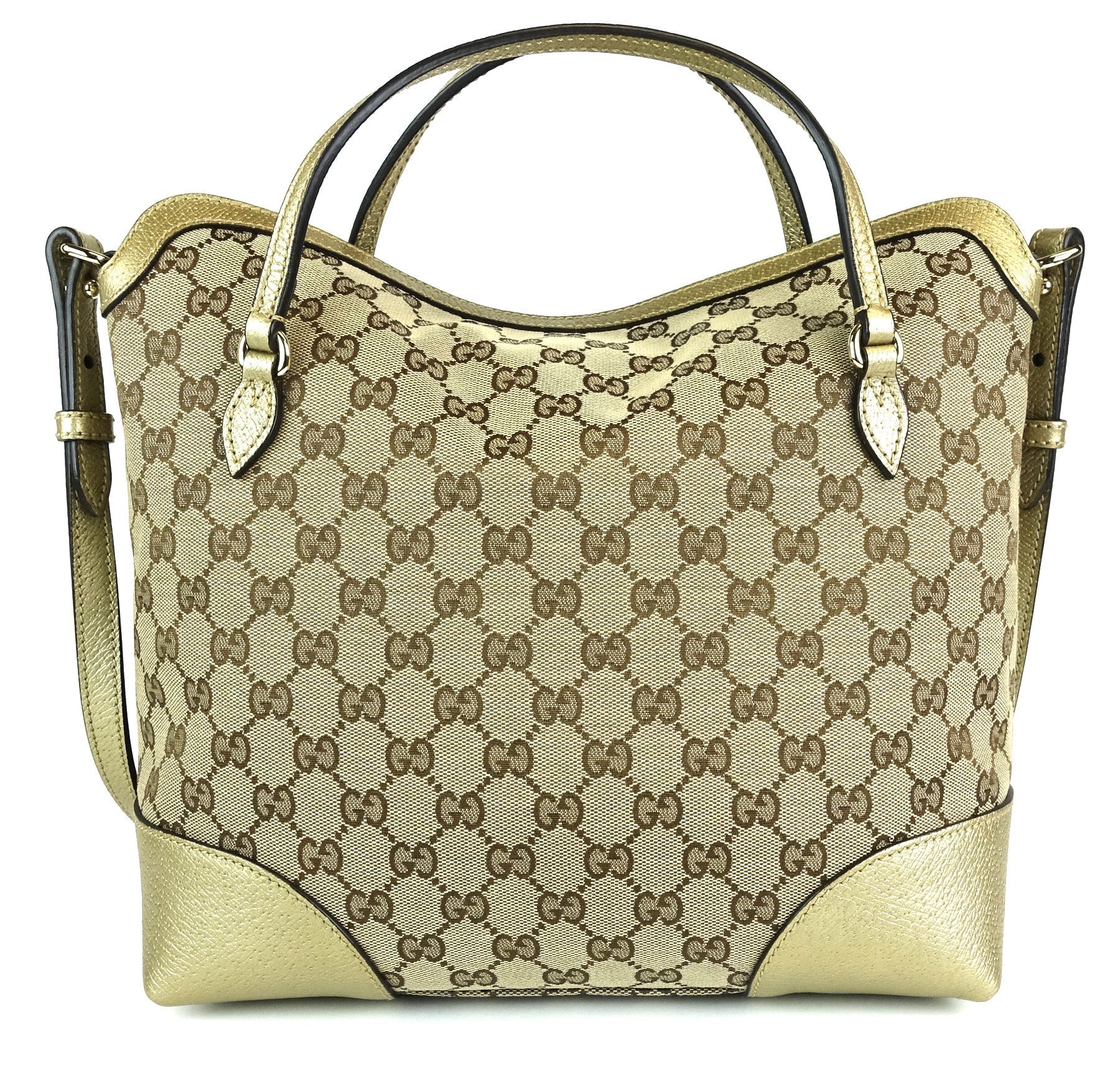 Gucci Bree Monogram Canvas Convertible Top Handle Bag