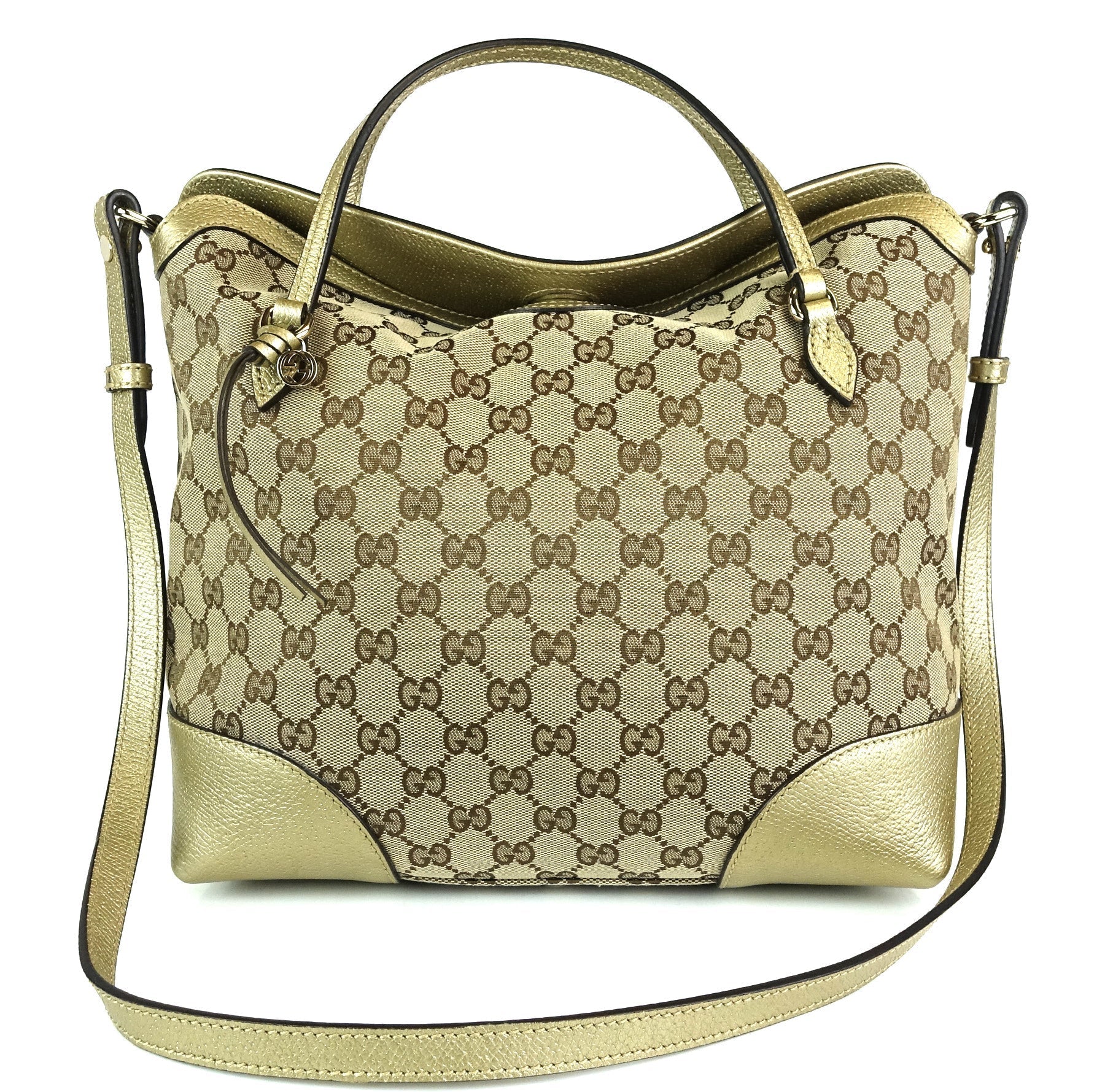 Gucci Bree Monogram Canvas Convertible Top Handle Bag