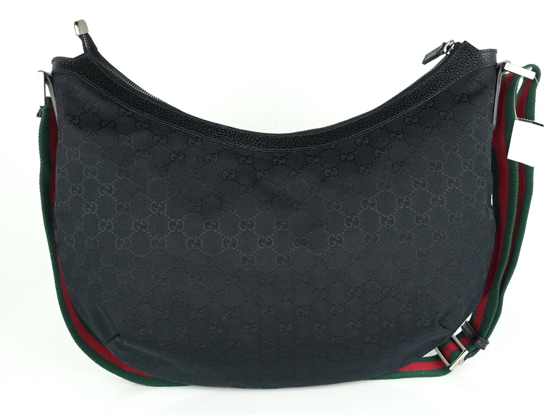 Gucci Monogram Canvas Web Strap Large Messenger Bag