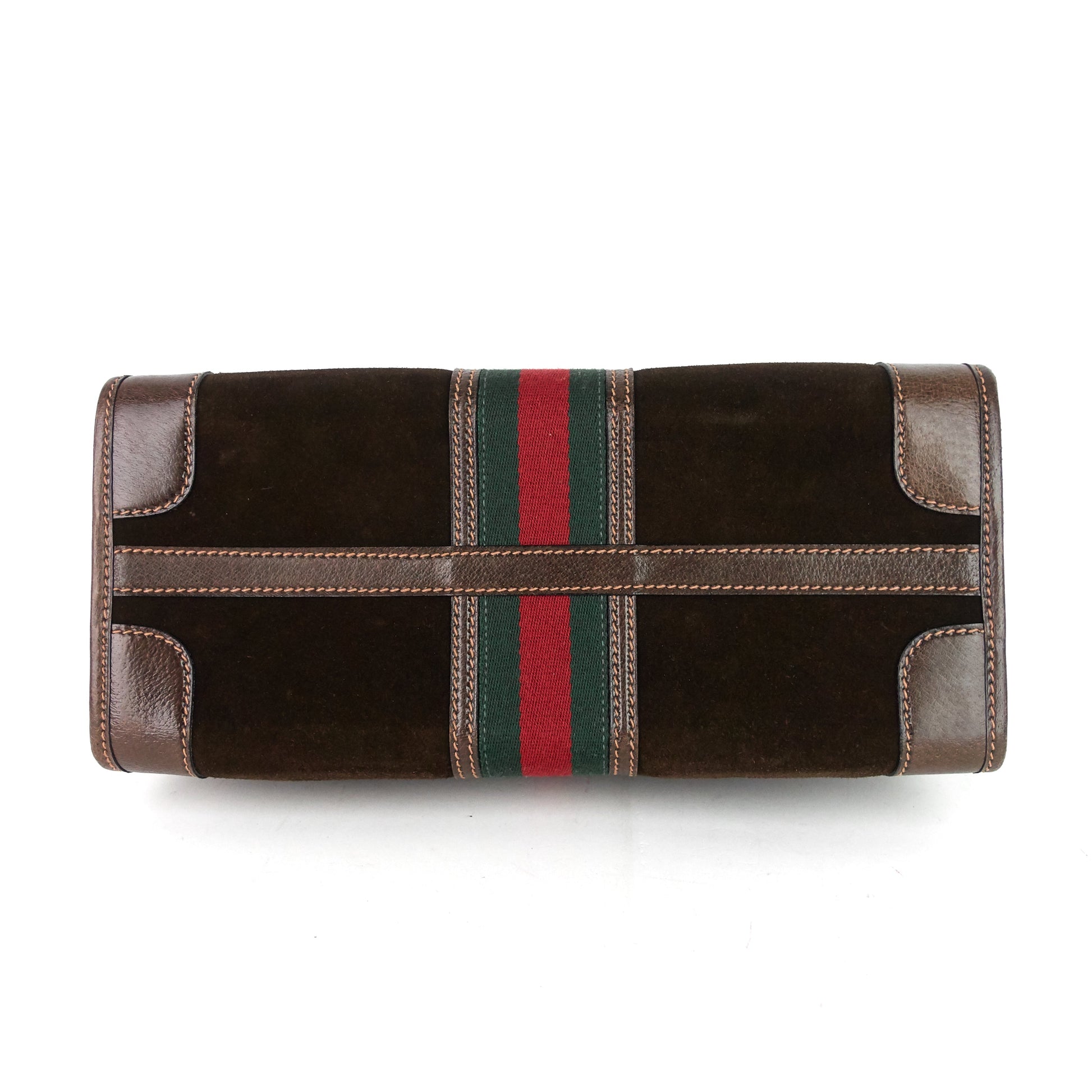 Gucci Suede Web Stripe Tote Bag