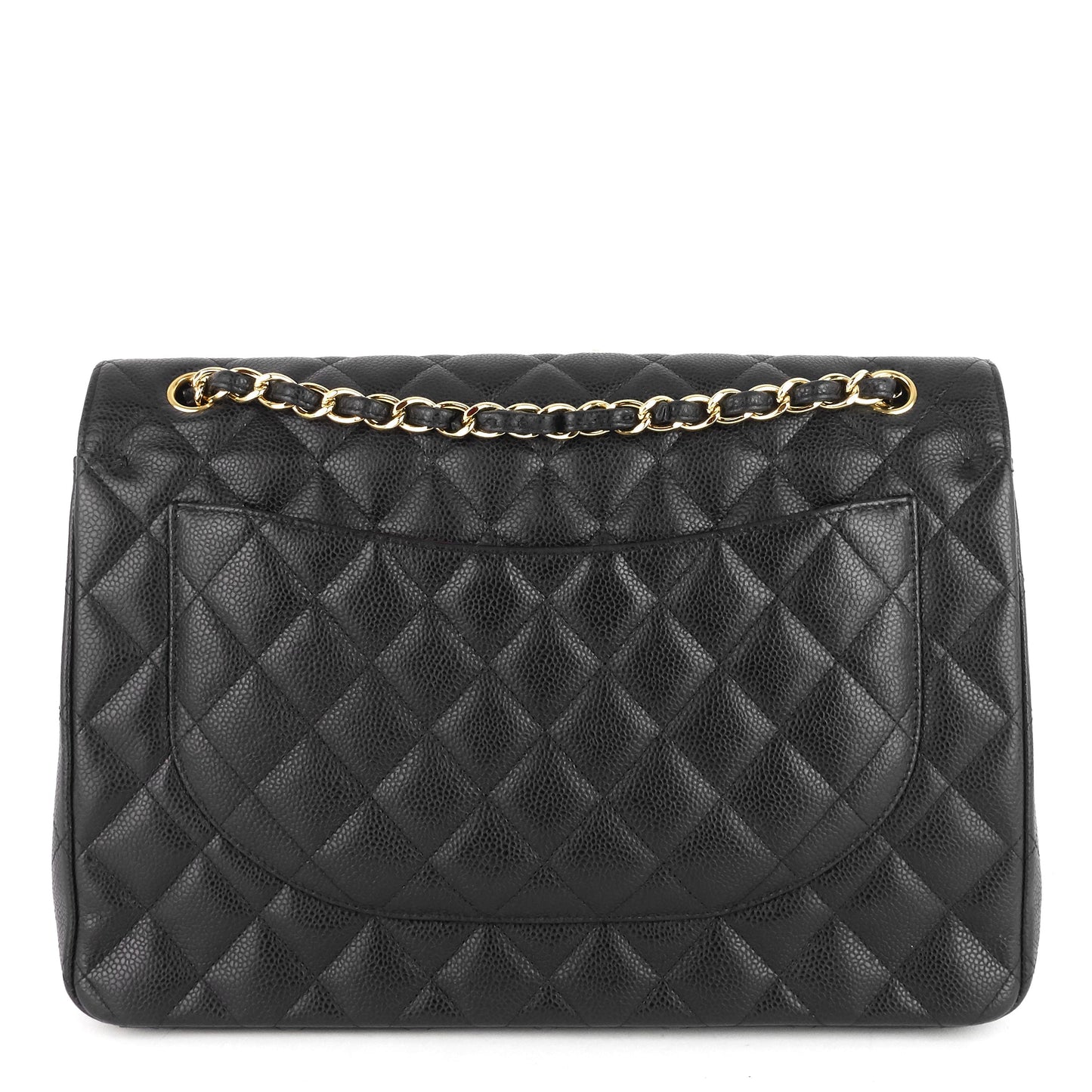 Chanel Double Flap Quilted Caviar Leather Bag