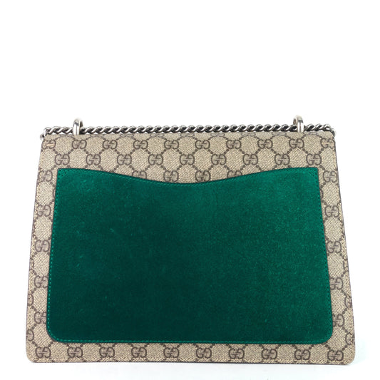 Gucci Dionysus Medium Suede and Embroidered Supreme Canvas Bag
