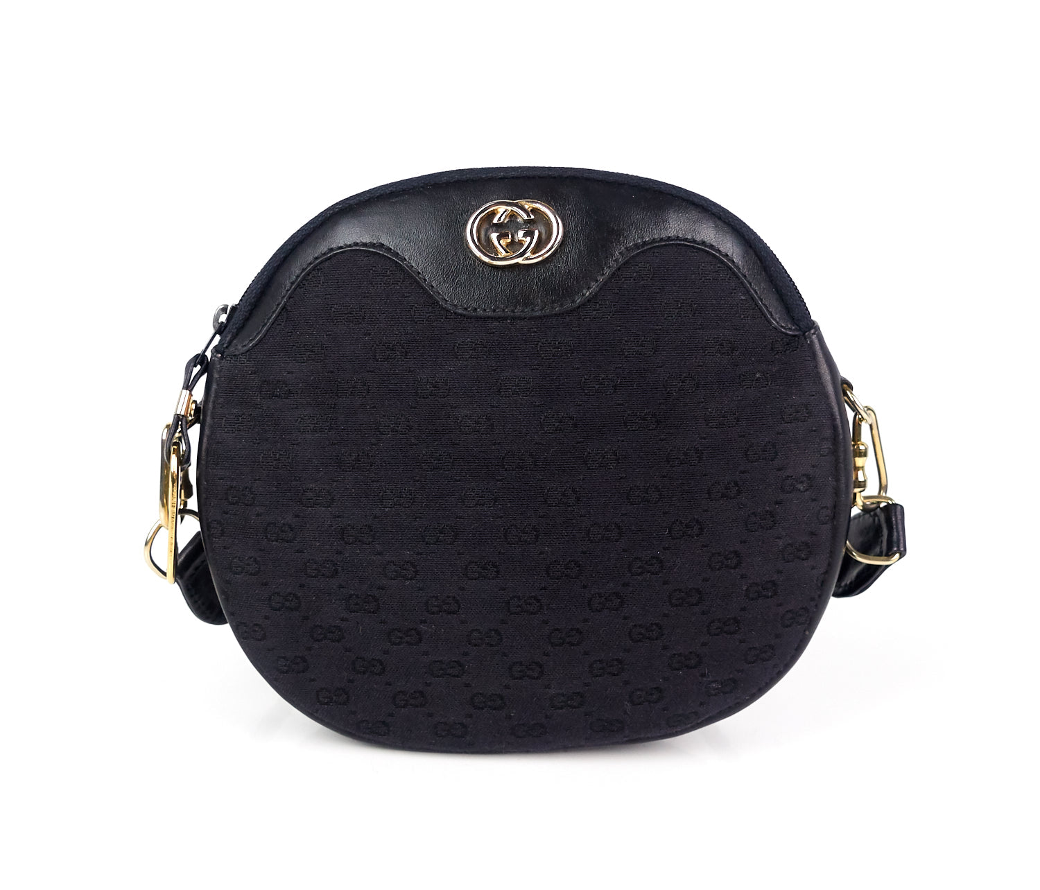 Gucci Monogram Canvas and Leather Bag