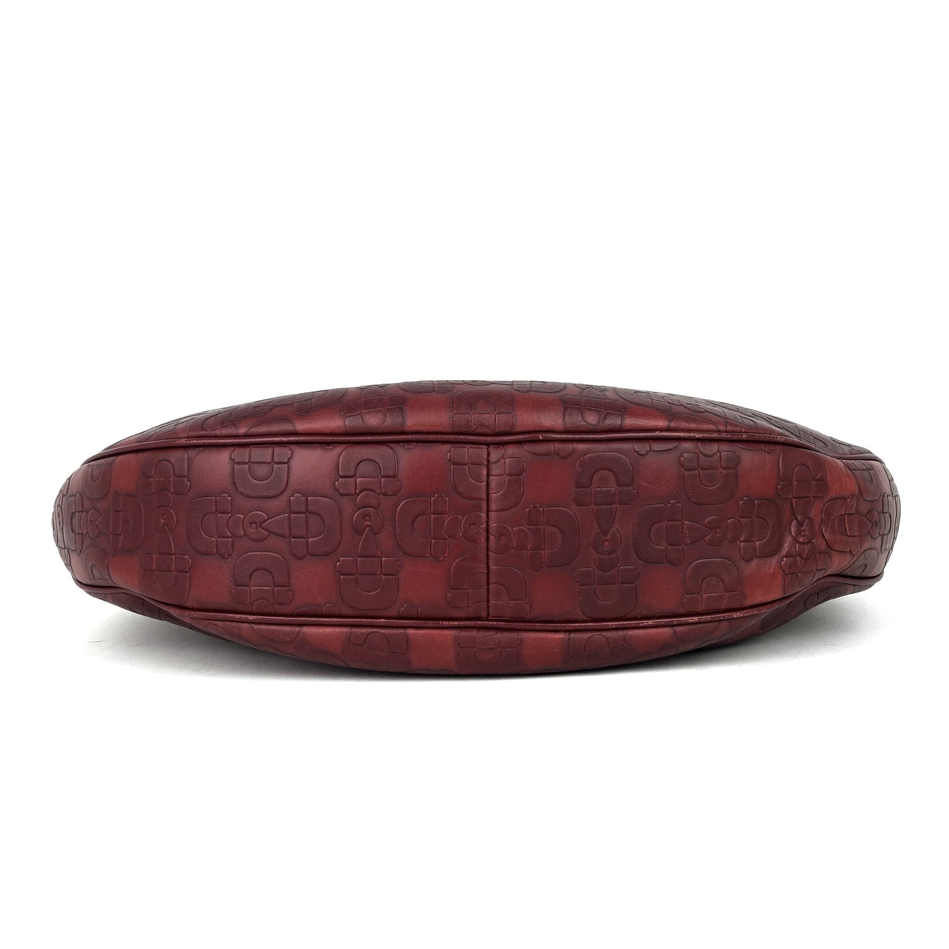 Gucci Bamboo Ring Embossed Leather Bag
