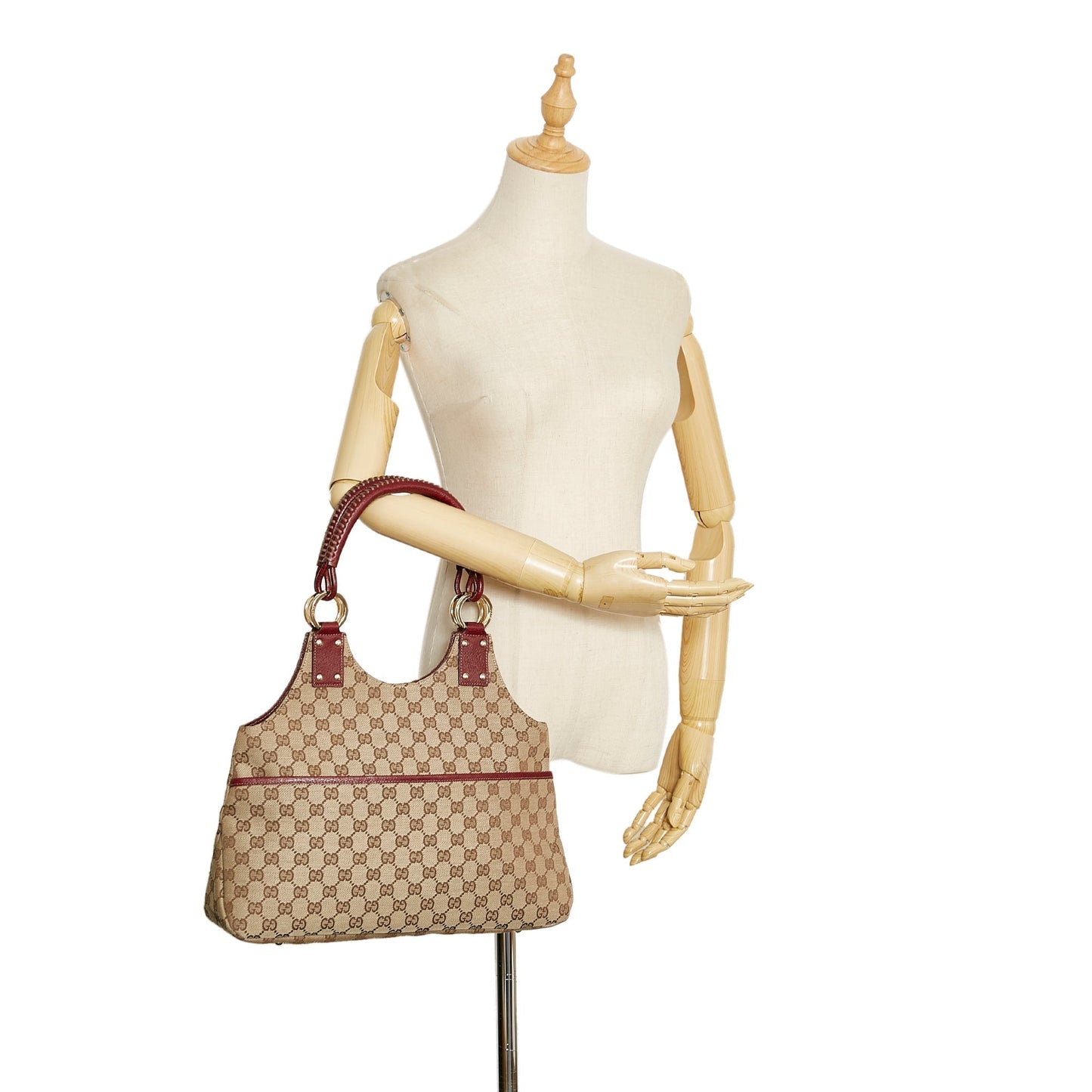 Gucci Leather Canvas Handbag
