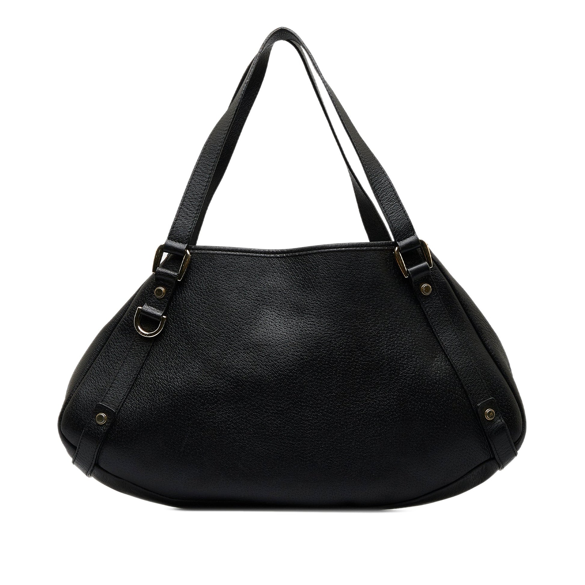 Gucci Abbey Black Leather Tote Style 2