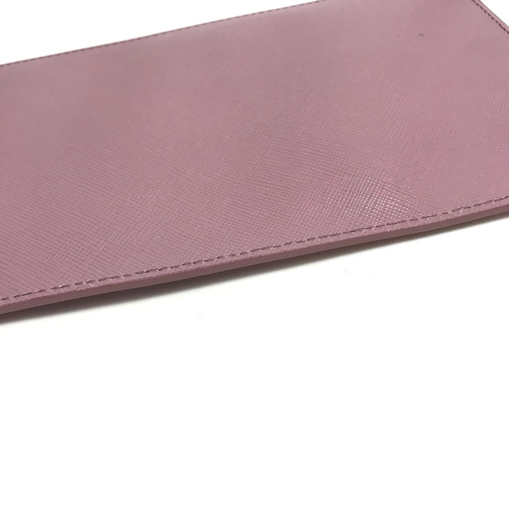 PRADA Pouch saffiano leather Pink type logo Women