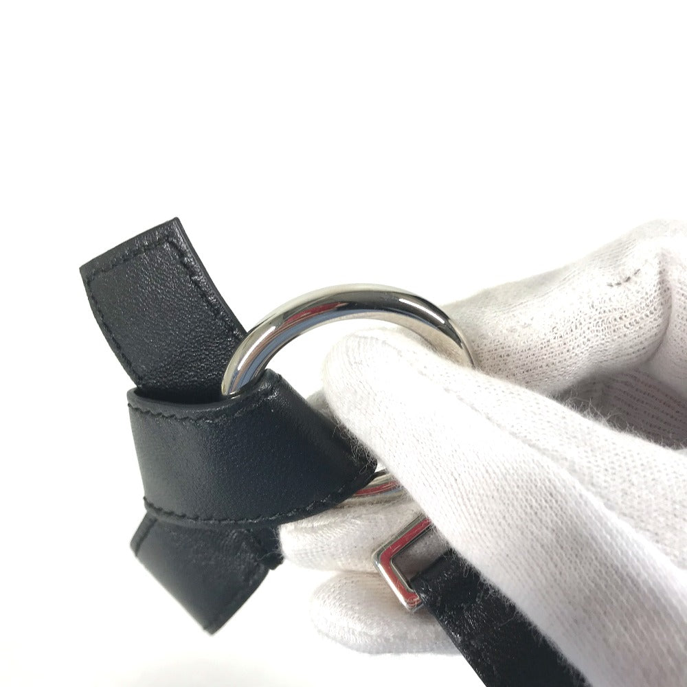 LOUIS VUITTON Shoulder strap leather black Monogram