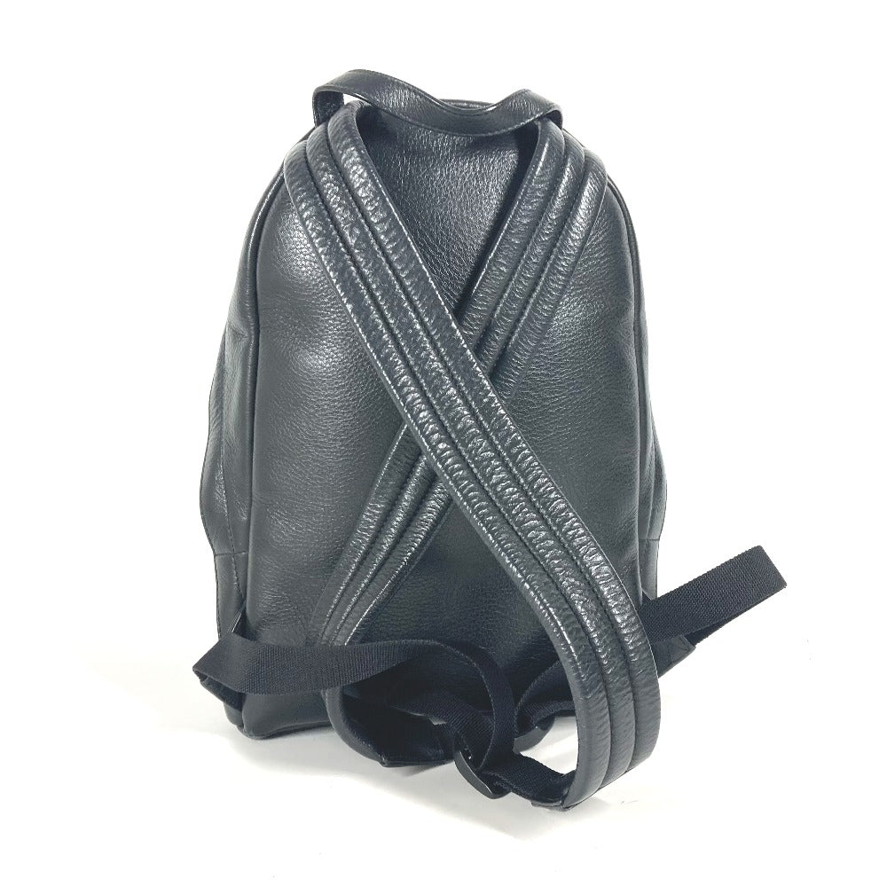 BALENCIAGA Backpack 552379 leather black Everyday logo mens