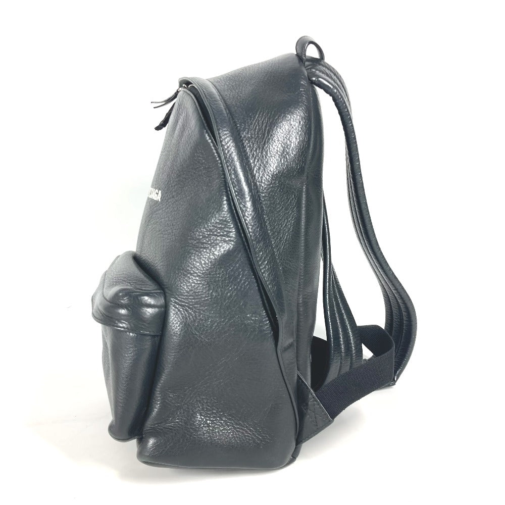 BALENCIAGA Backpack 552379 leather black Everyday logo mens