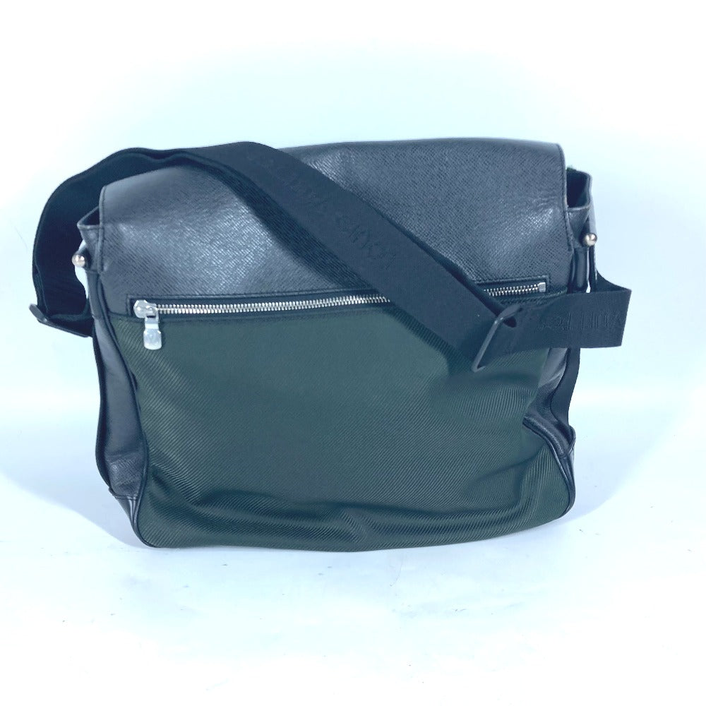 LOUIS VUITTON Shoulder Bag Taiga Leather, Nylon Canvas black Taiga Victor