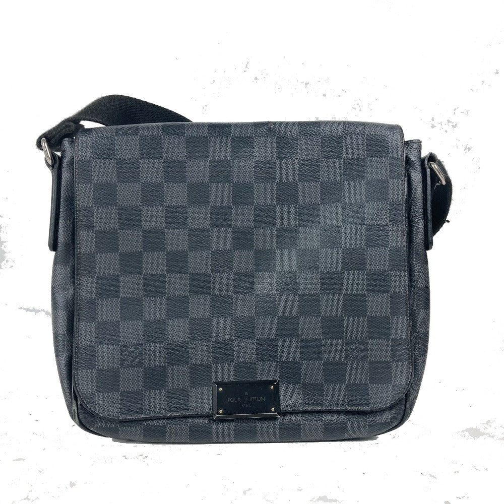 LOUIS VUITTON Shoulder Bag Damier Grafitto Canvas black Damier Grafitte District PM