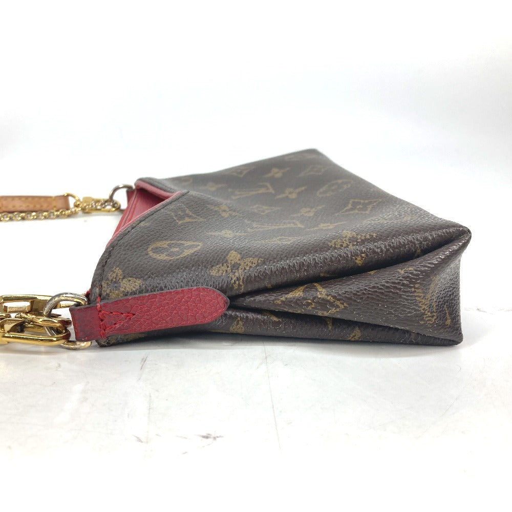 LOUIS VUITTON Shoulder Bag Monogram canvas Red Monogram Pallas clutch