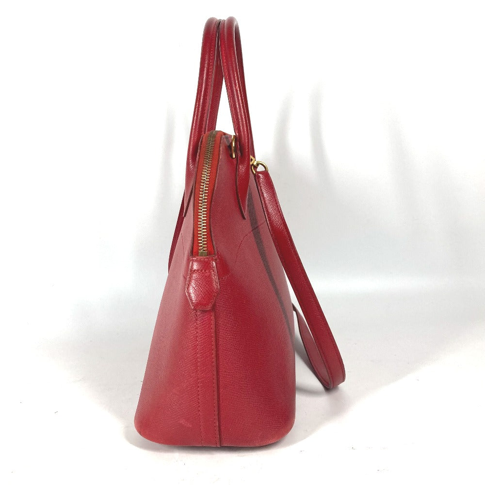 HERMES Handbag Courchevel Red bag Shoulder Bag Bored 30