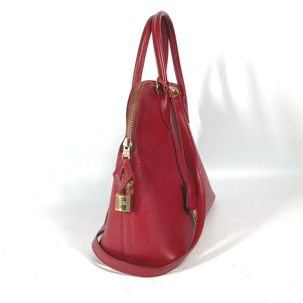 HERMES Handbag Courchevel Red bag Shoulder Bag Bored 30