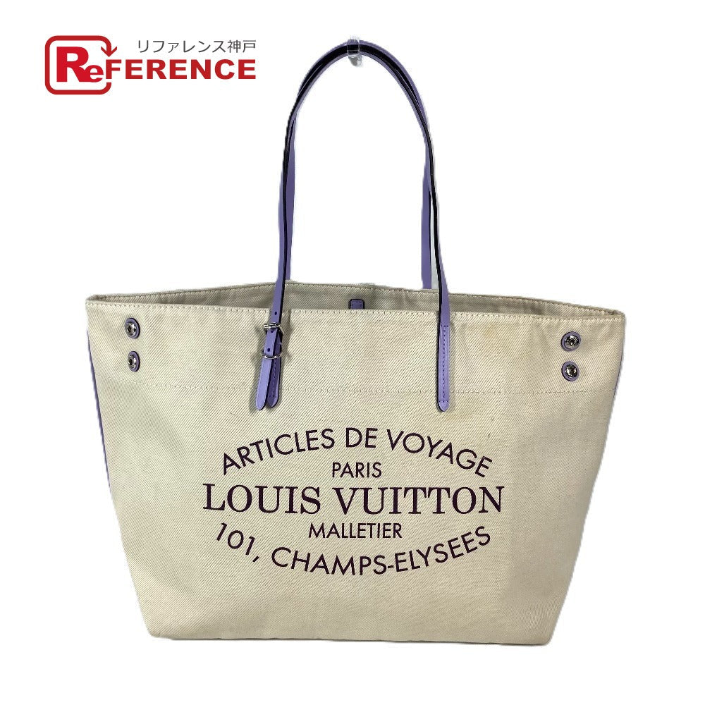 LOUIS VUITTON Shoulder Bag Leather / canvas purple Summer collection Hippo MM