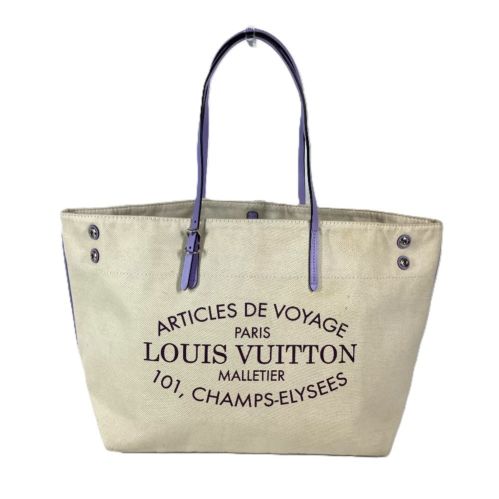 LOUIS VUITTON Shoulder Bag Leather / canvas purple Summer collection Hippo MM