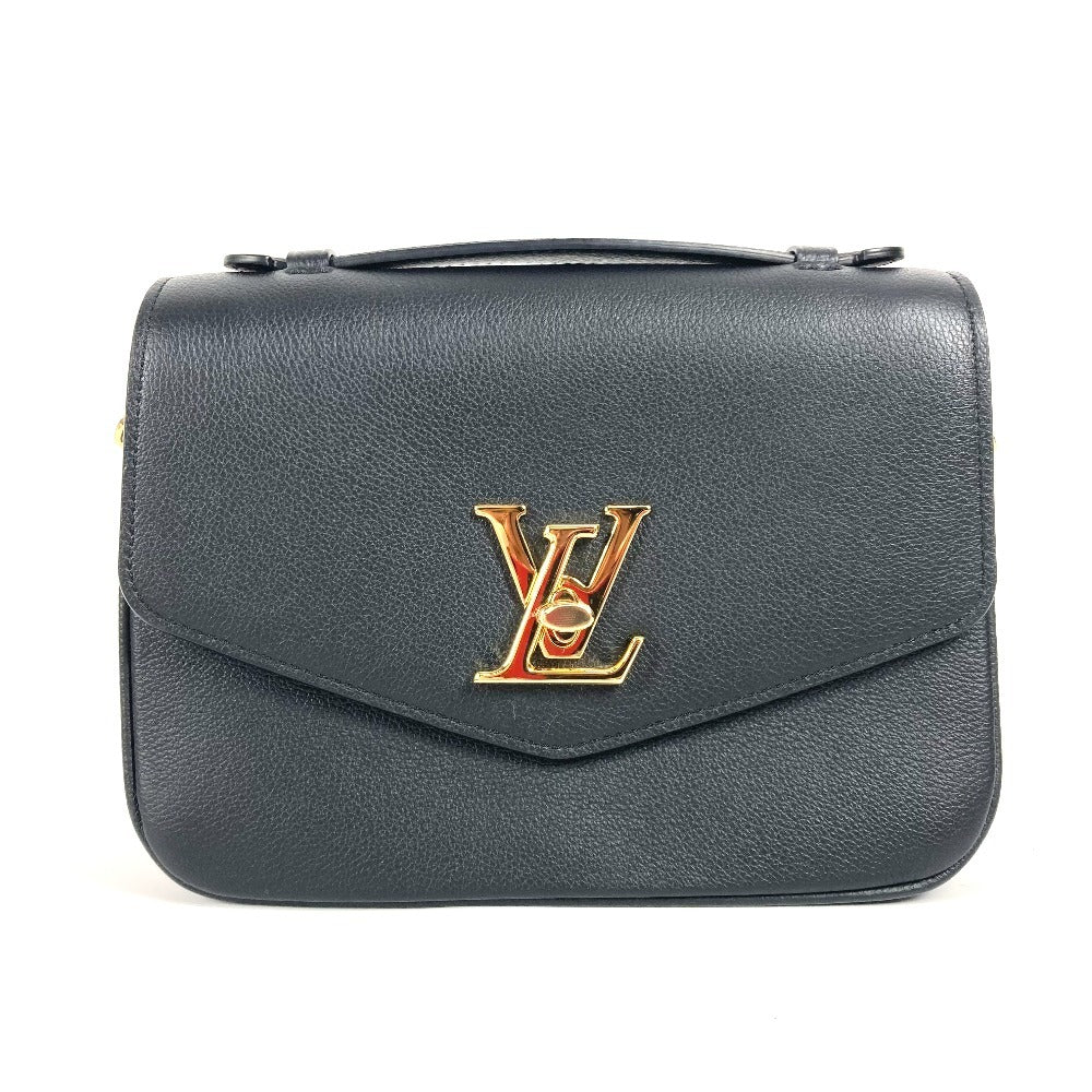 LOUIS VUITTON Shoulder Bag , Grained calf leather black Oxford