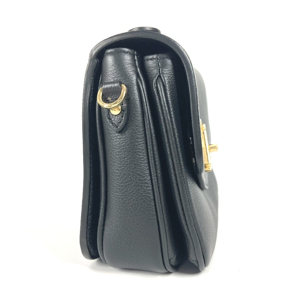LOUIS VUITTON Shoulder Bag , Grained calf leather black Oxford