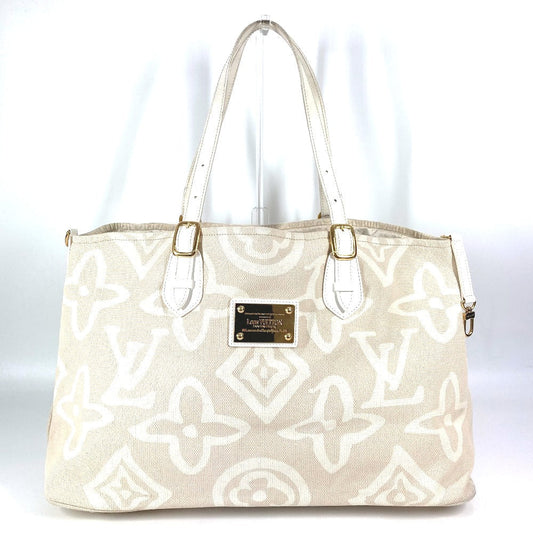 LOUIS VUITTON Tote Bag Leather / canvas Beige type Cruise line Taicienne GM Women