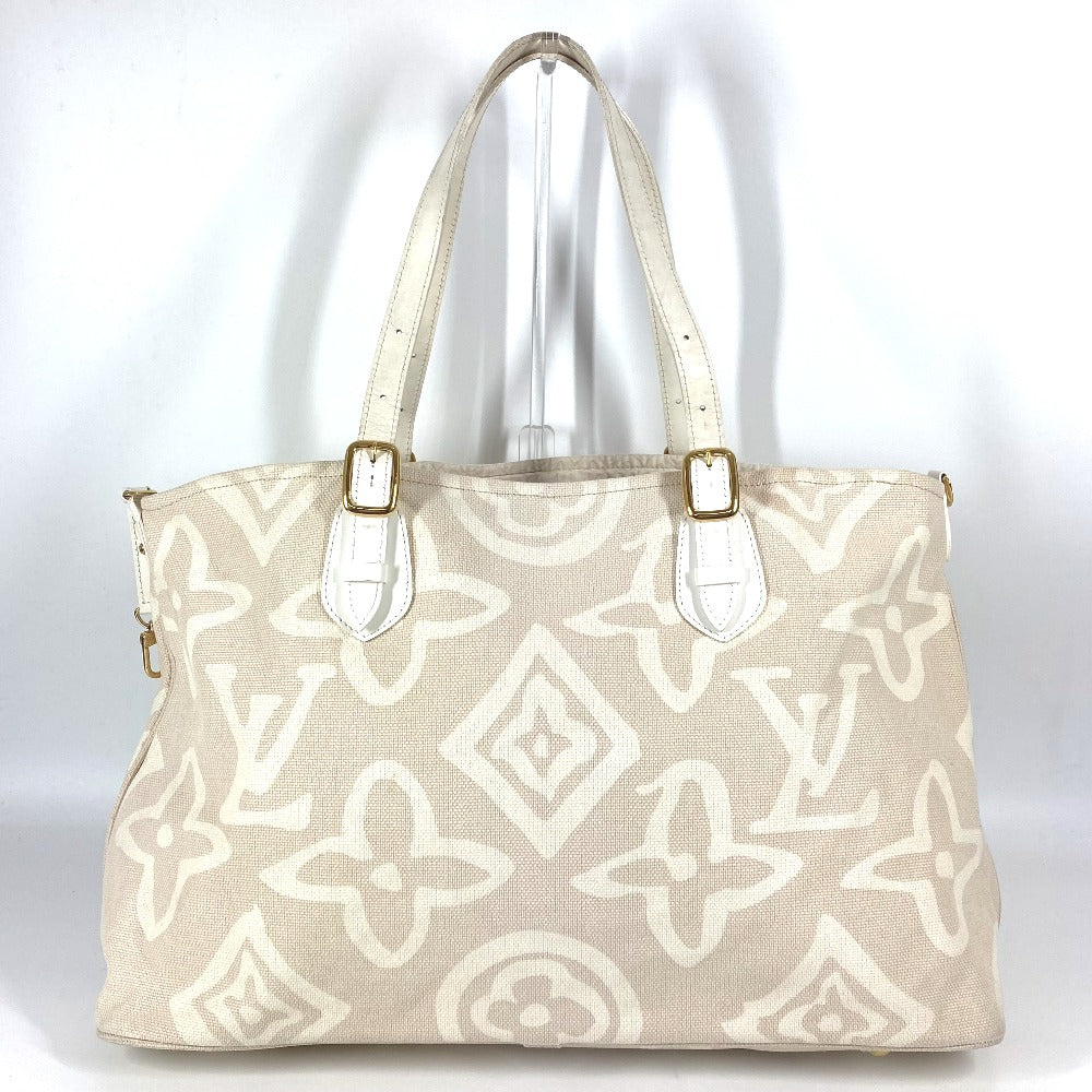 LOUIS VUITTON Tote Bag Leather / canvas Beige type Cruise line Taicienne GM Women