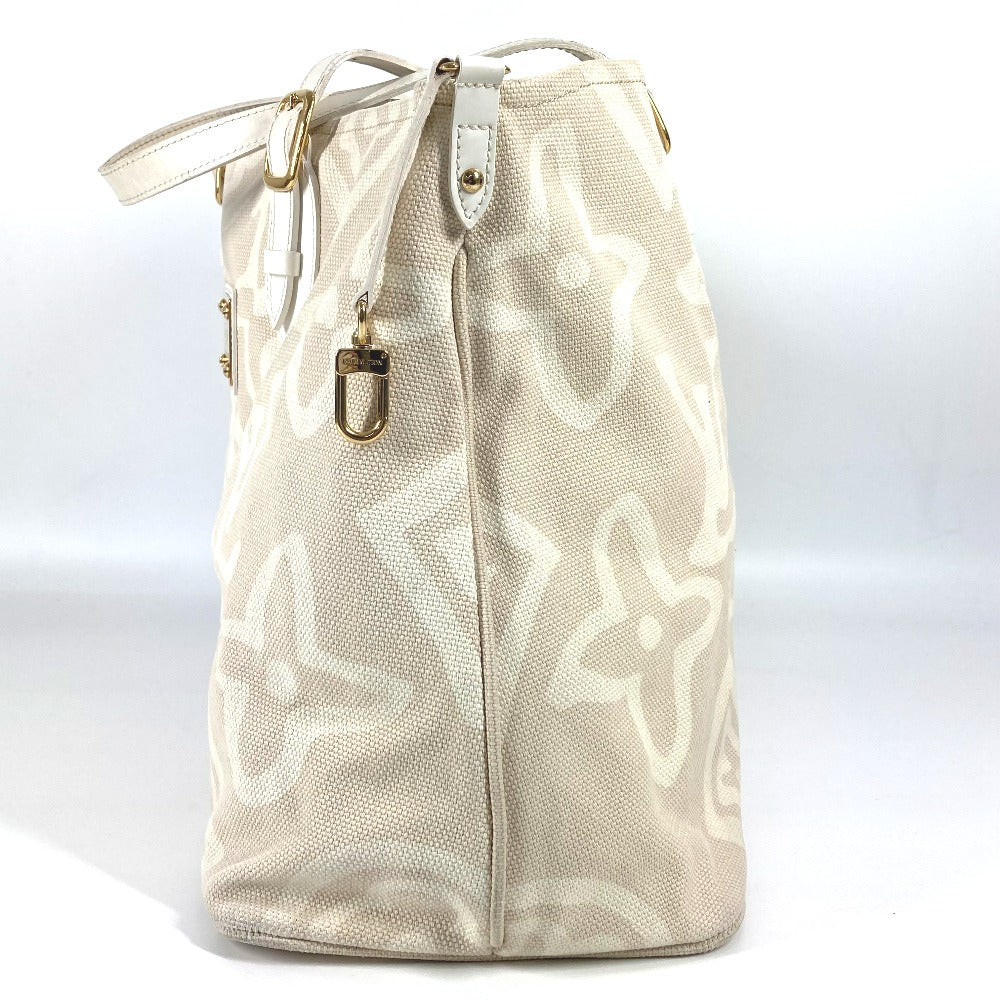 LOUIS VUITTON Tote Bag Leather / canvas Beige type Cruise line Taicienne GM Women
