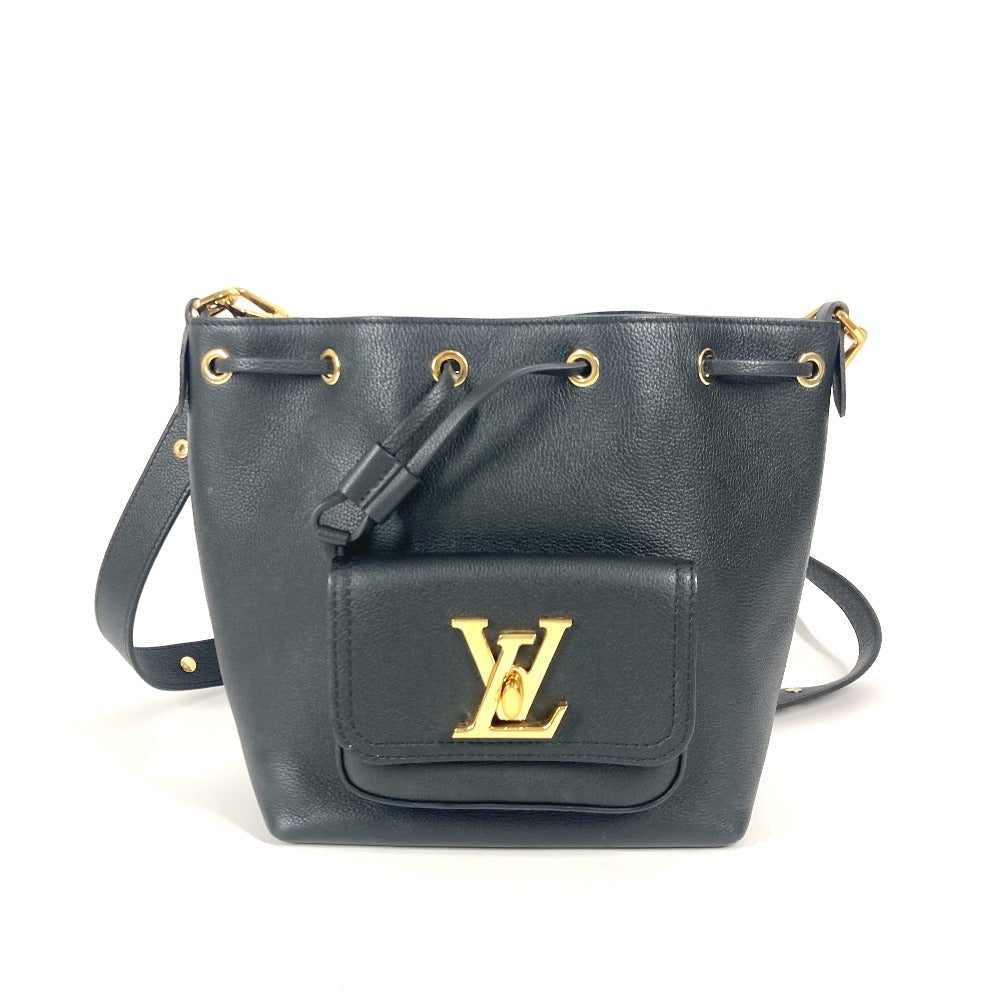 LOUIS VUITTON Shoulder Bag leather black Rock Me BucketNV