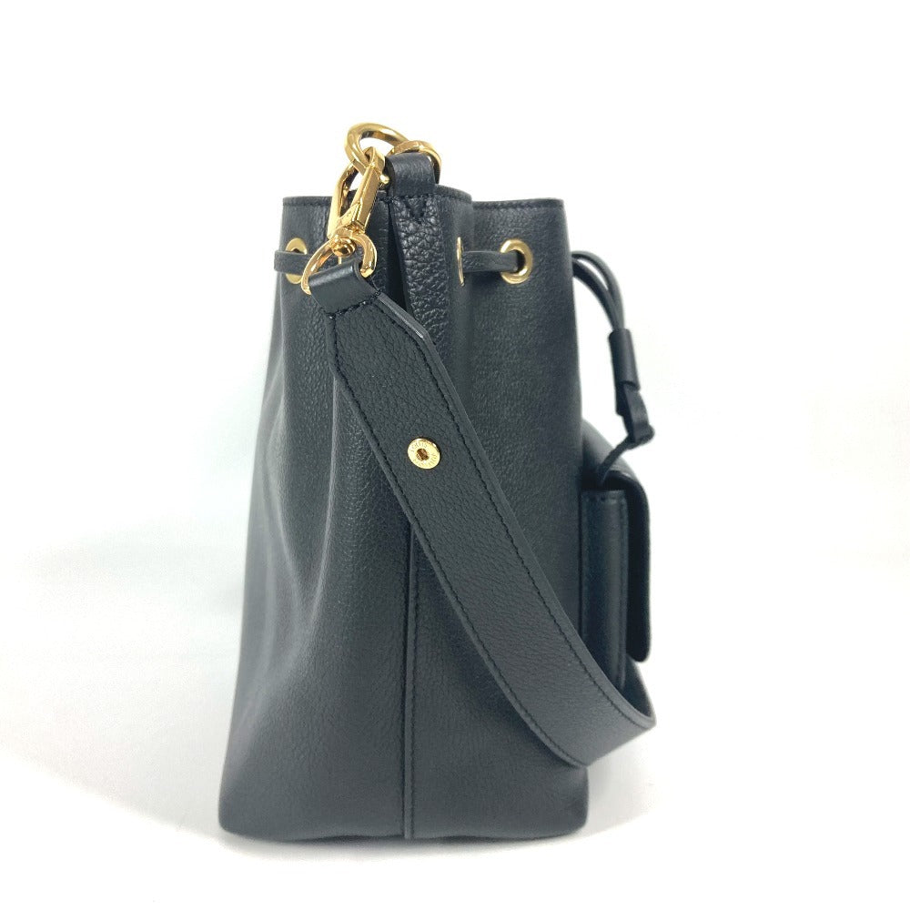 LOUIS VUITTON Shoulder Bag leather black Rock Me BucketNV