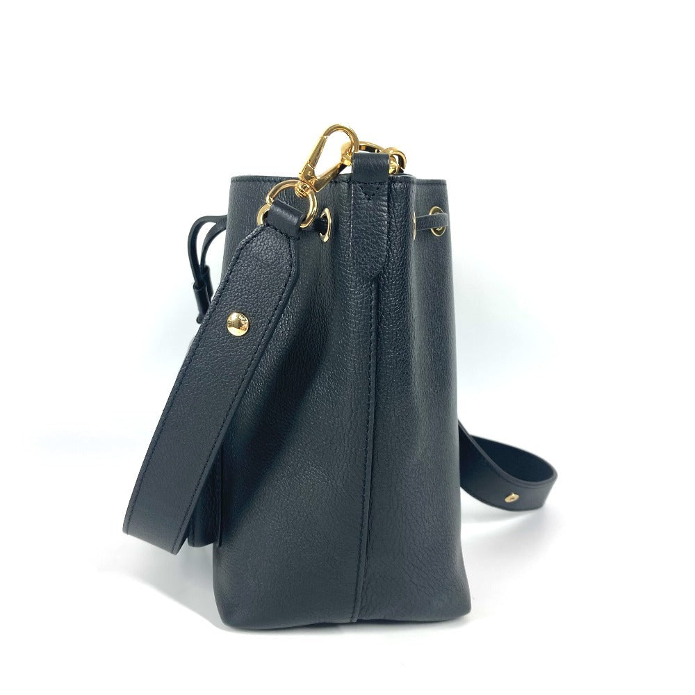 LOUIS VUITTON Shoulder Bag leather black Rock Me BucketNV