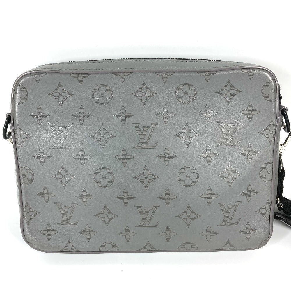 LOUIS VUITTON Shoulder Bag Monogram shadow leather gray Monogram shadow Duo messenger