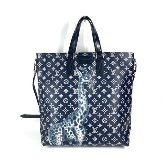 LOUIS VUITTON Tote Bag Monogram savanna canvas Navy Monogram savanna Jake and Dinos Chapman