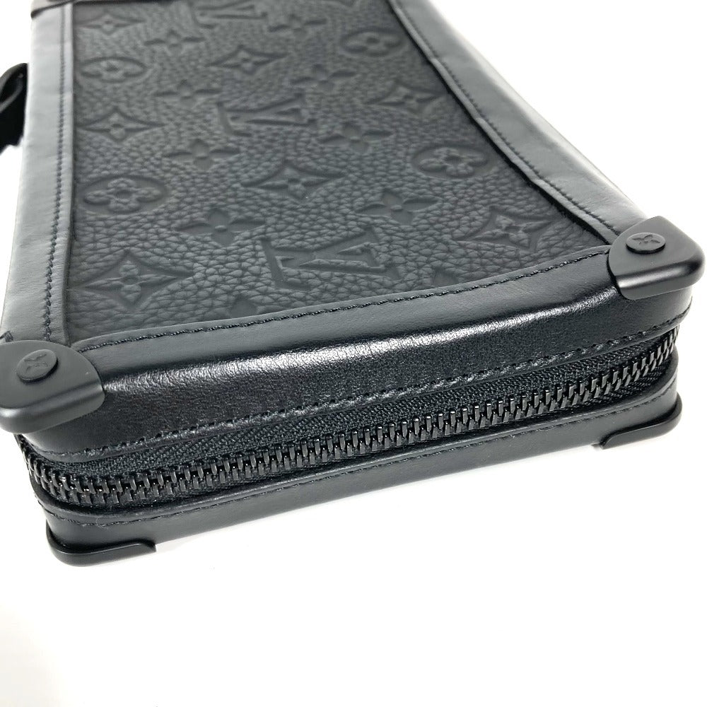 LOUIS VUITTON Clutch bag Taurillon Clemence Leather black Monogram Taurillon Clemence Soft trunk clutch