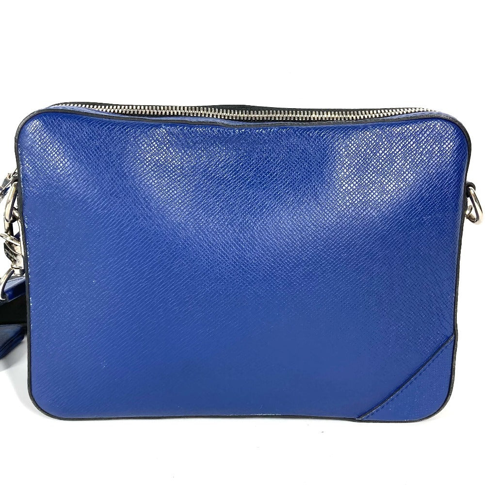 LOUIS VUITTON Shoulder Bag Taiga Leather, Monogram Canvas blue Taigalama Trio Messenger