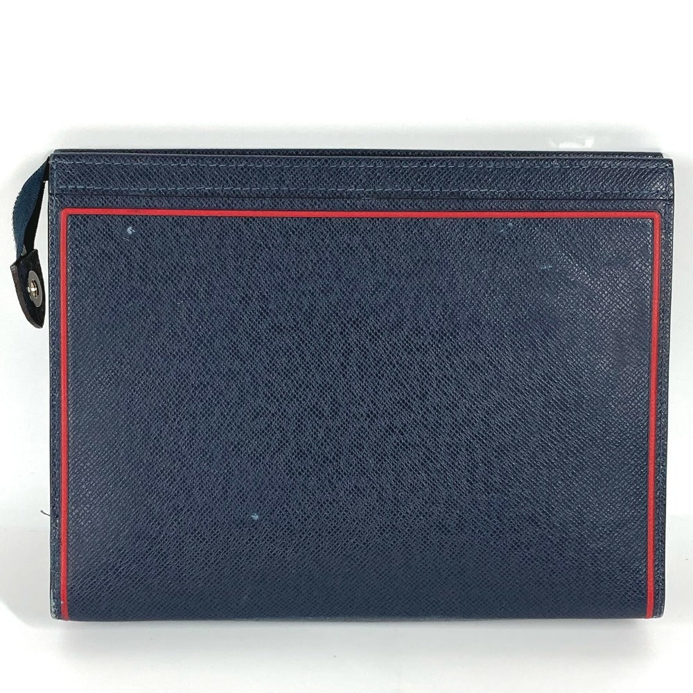 LOUIS VUITTON business bag Taiga Leather Navy Taiga Pochette Voyage