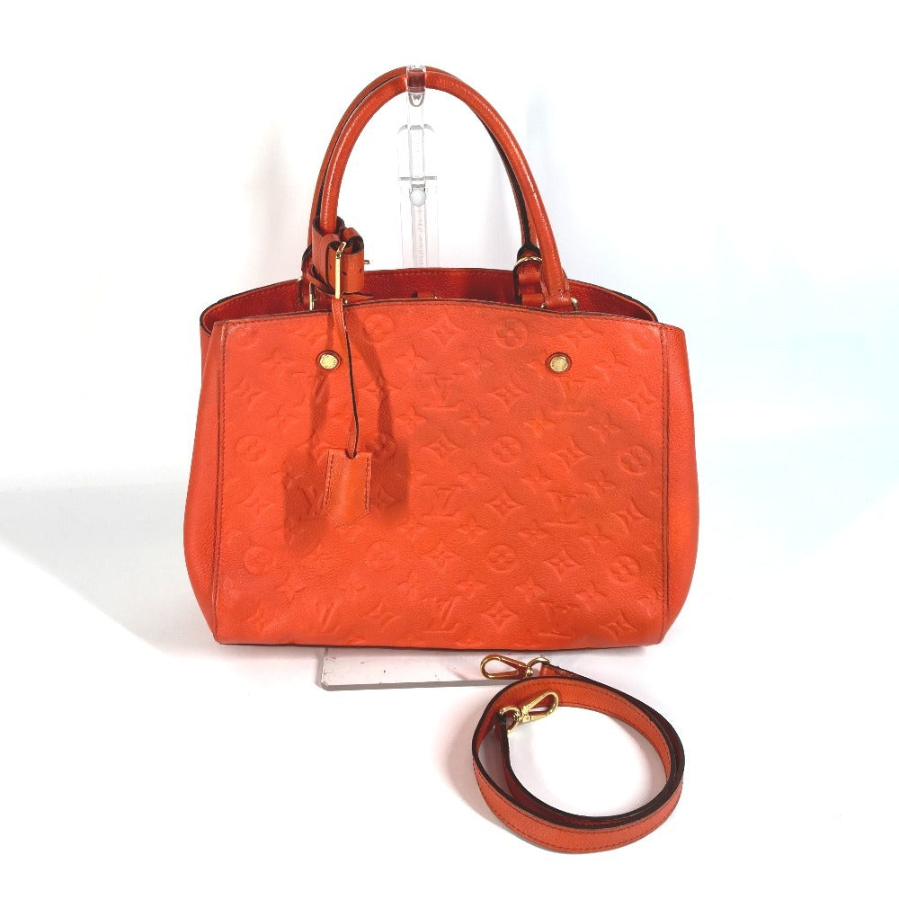 LOUIS VUITTON Handbag Monogram Ann Platt Leather Orange Monogram Ann Platt Montaigne BB