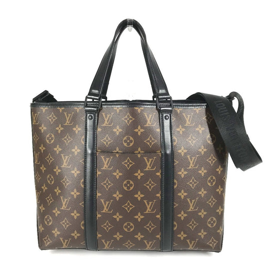 LOUIS VUITTON Shoulder Bag Monogram macacer canvas Brown Monogram macacer Weekend Tote PM Weekend Tote PM