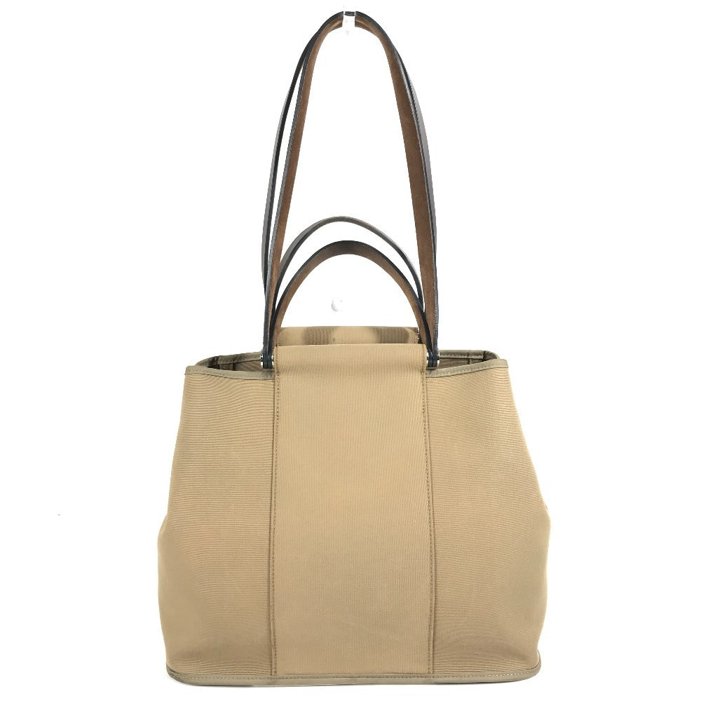 HERMES Shoulder Bag Leather / canvas Brown Kabak PM Kabak PM
