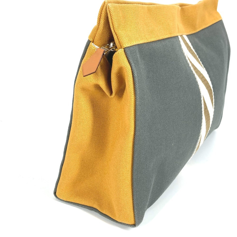 HERMES Clutch bag cotton gray H logo Jimet GM Jimet GM