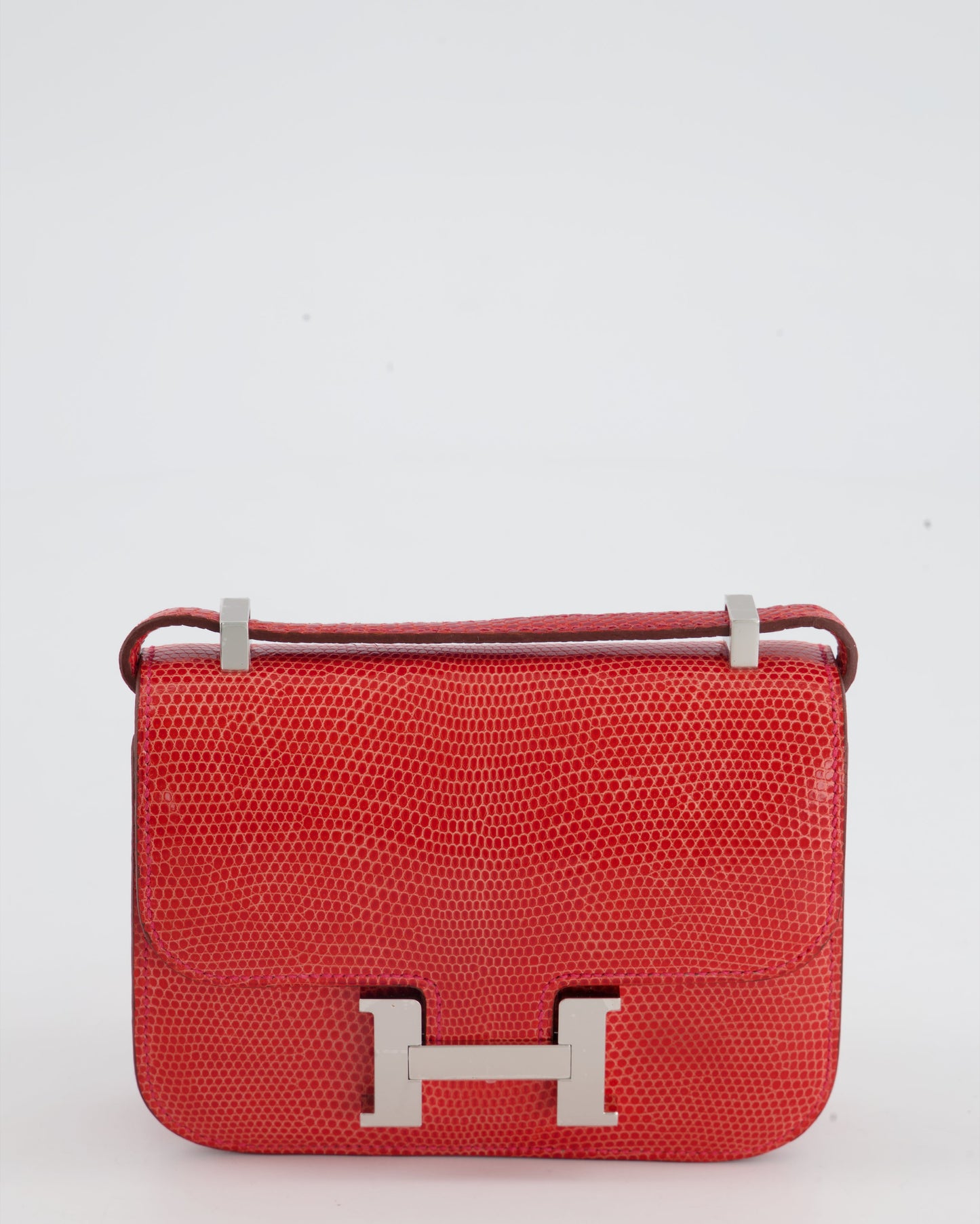 *RARE* Hermes Constance II Micro Bag in Rouge Lizard with Palladium Hardware