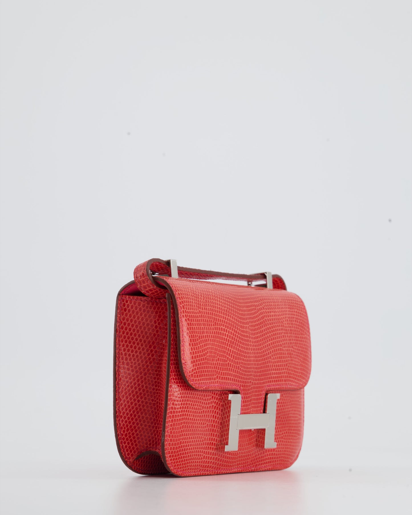 *RARE* Hermes Constance II Micro Bag in Rouge Lizard with Palladium Hardware