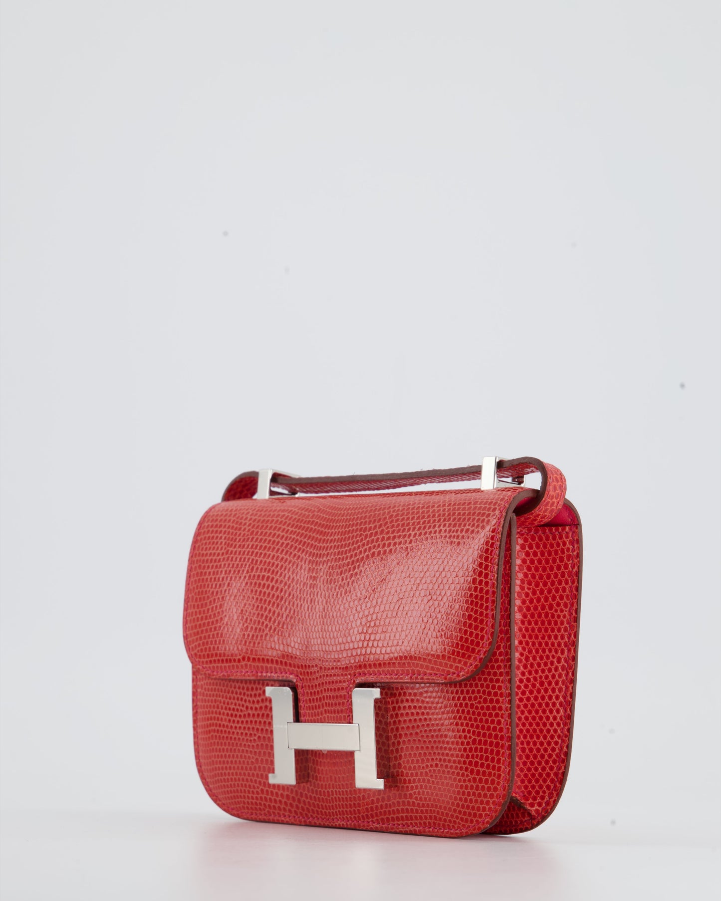 *RARE* Hermes Constance II Micro Bag in Rouge Lizard with Palladium Hardware
