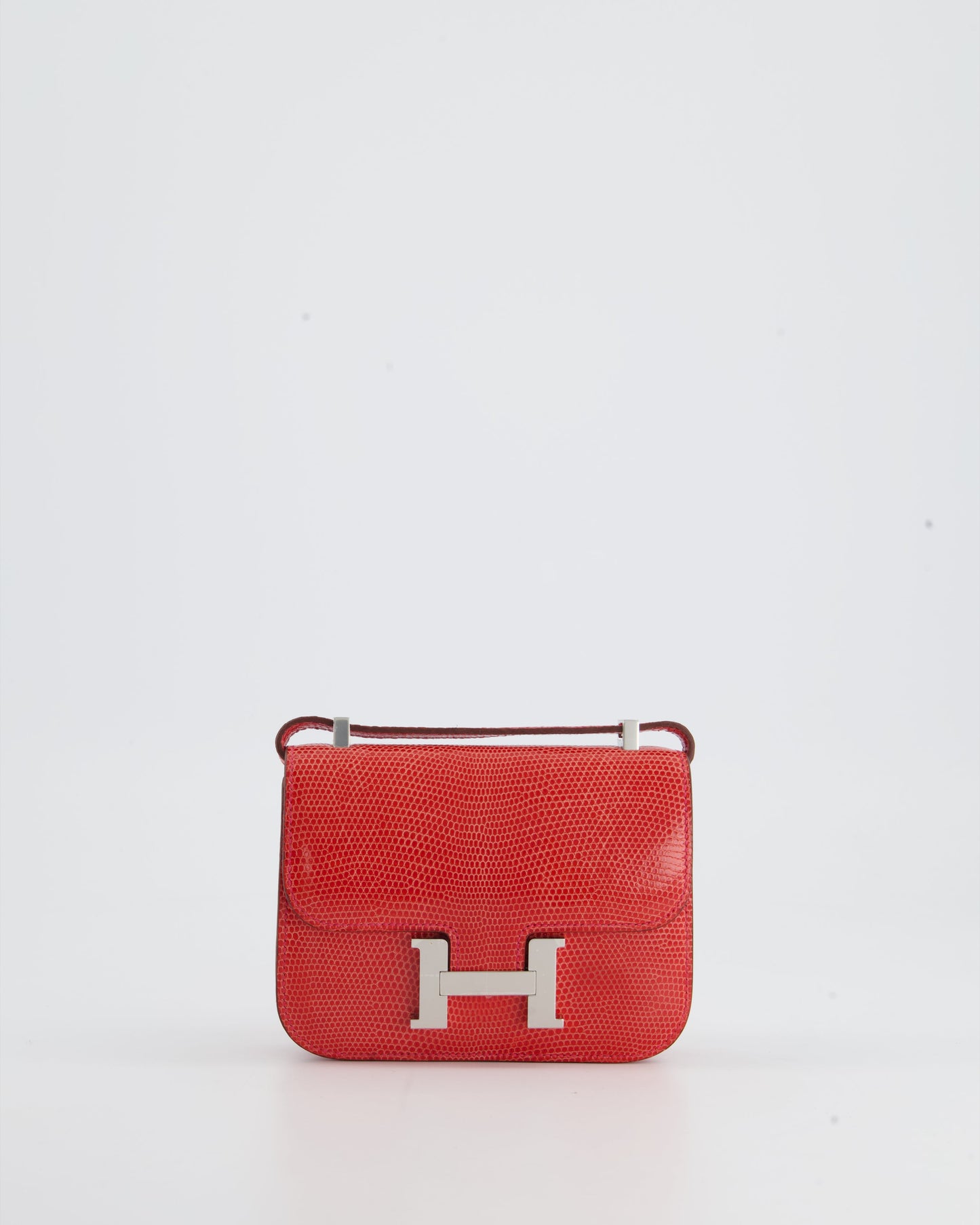 *RARE* Hermes Constance II Micro Bag in Rouge Lizard with Palladium Hardware