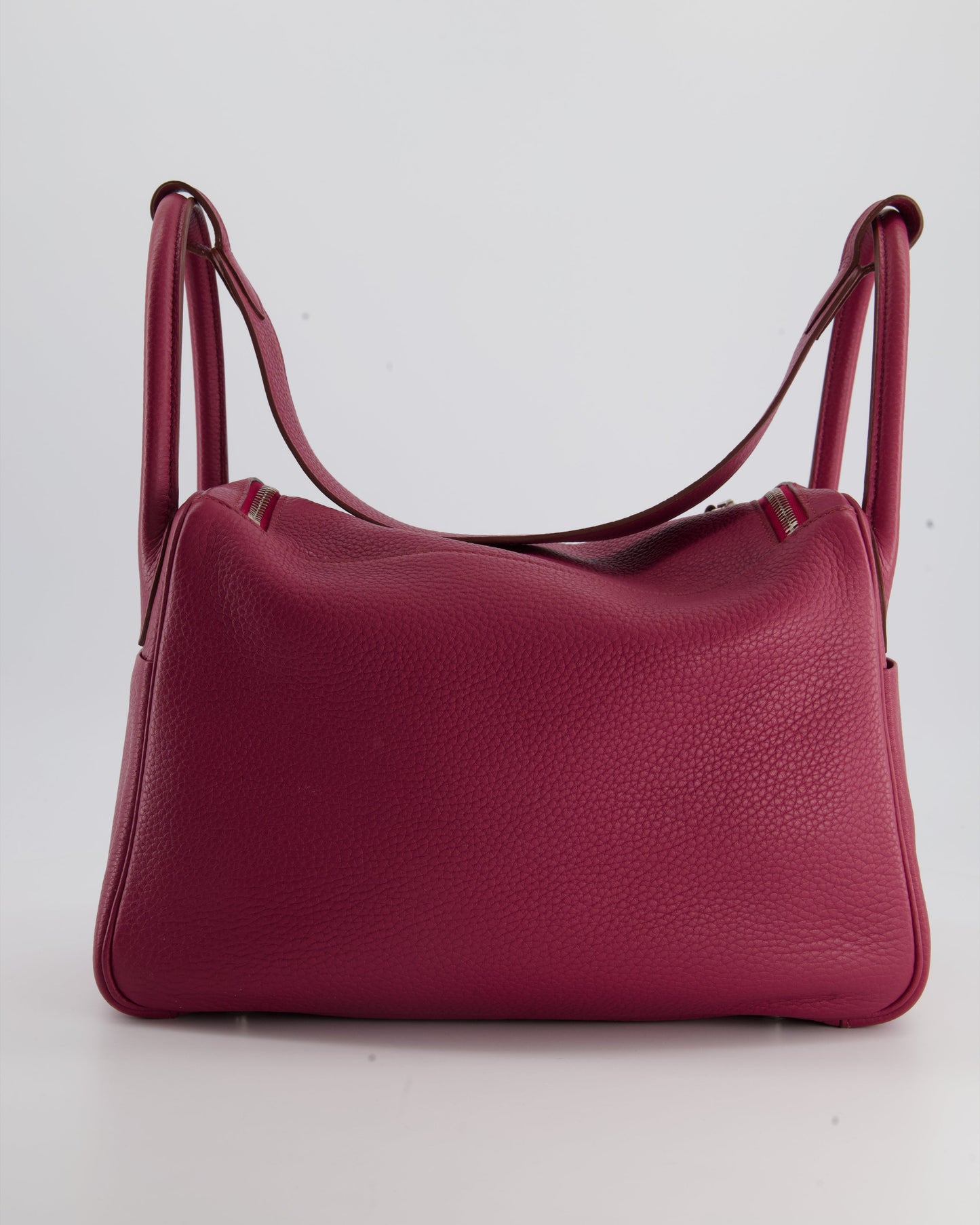 Hermes Lindy Bag 30cm in Rouge Galance in Togo Leather with Palladium Hardware