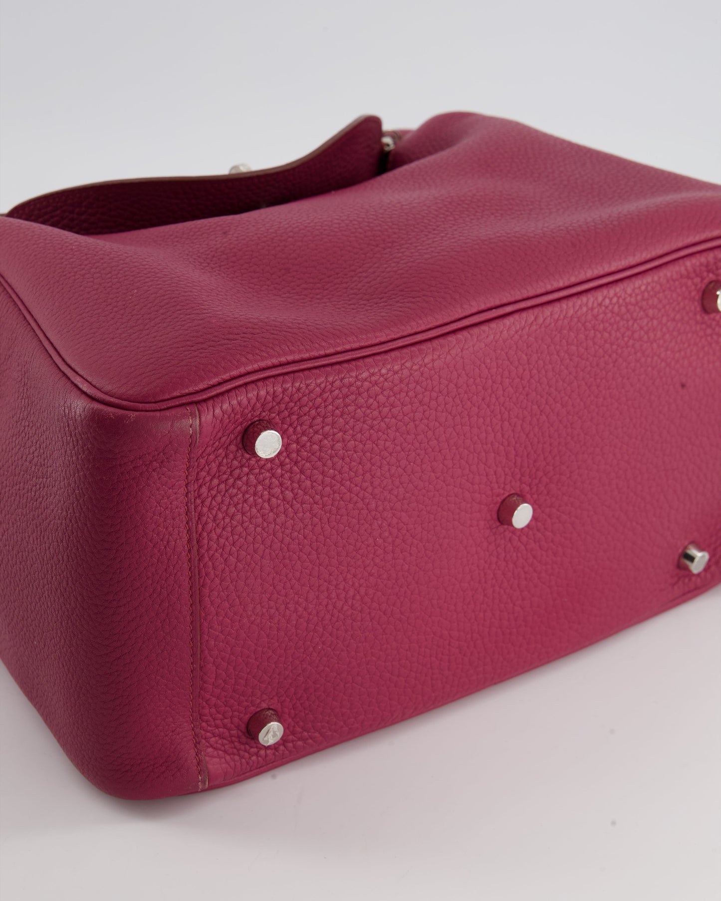 Hermes Lindy Bag 30cm in Rouge Galance in Togo Leather with Palladium Hardware
